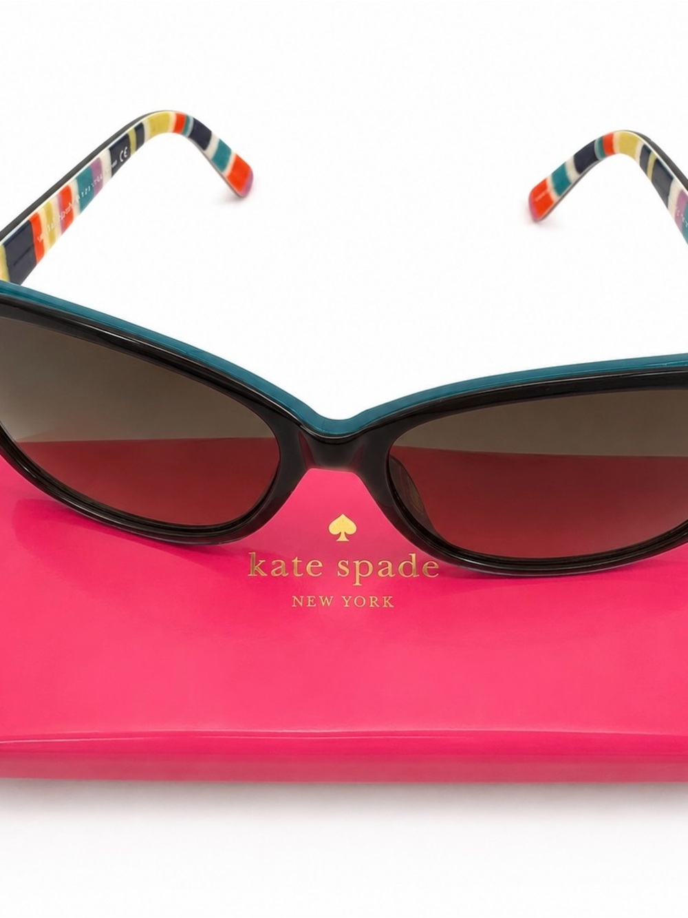 Kate Spade Hilde/P/S Polarized Sunglasses X71P VW w/ Case & Extra Lenses